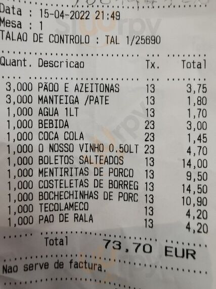 Restaurante Sever Grill Carte
