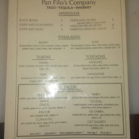 Restaurante Concha menu
