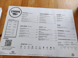 Restaurante Europa menu
