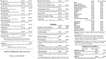 Caldas menu