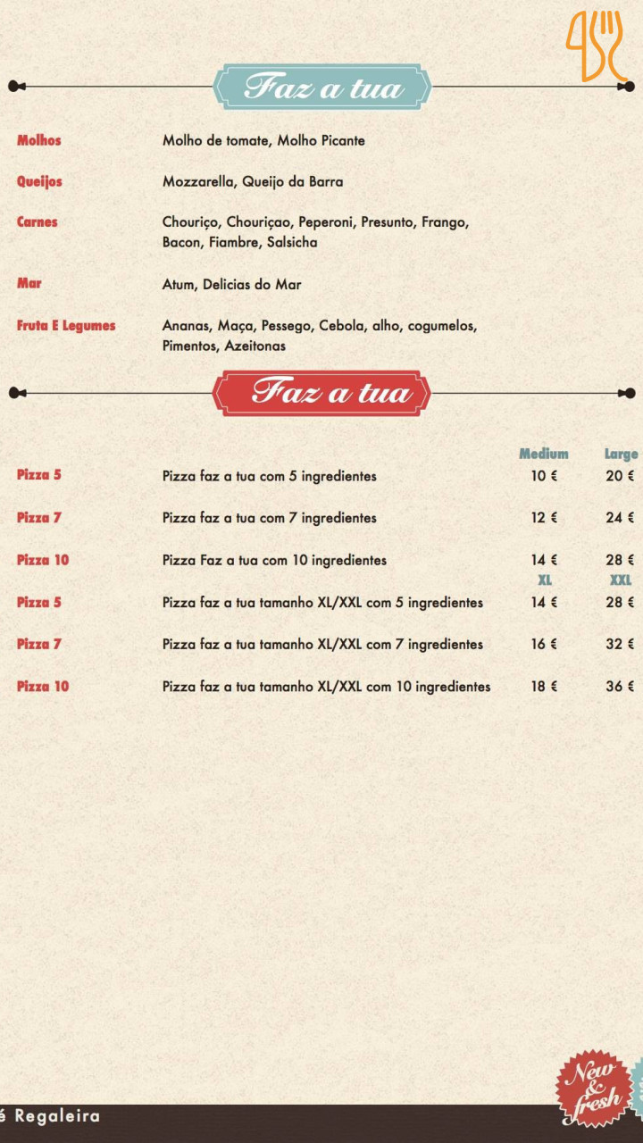 Cafe Regaleira Carte