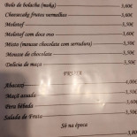 Cantinho Speisekarte