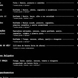 Barcruzvermelha menu