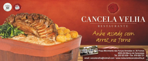 Cancela Velha menu