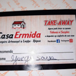 Casa Ermida Cardápio