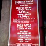 Budha Sushi Carte