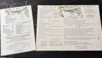 Sunrays Kitchen menu