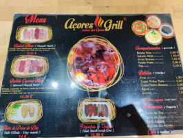 Acores Grill menu