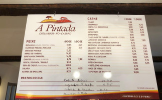 A Pintada menu