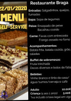 Braga menu