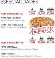 Telepizza Pinhal Novo menu