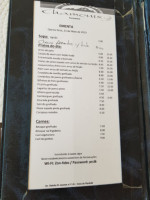 Chamonix menu