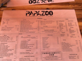 Papa Zoo menu