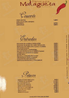 Restaurente Pimenta Malagueta menu