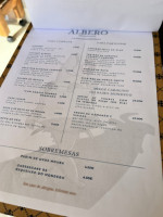 Bistro Albero menu