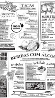 Celeiro Cafe menu