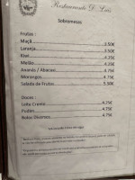 Restaurante Dom Luís menu