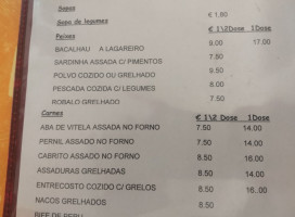 Retiro Do Cacador menu