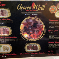 Açores Grill menu