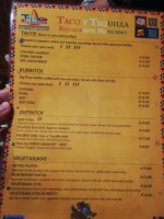 Restaurante Mexicano Taco Y Tequilla menu