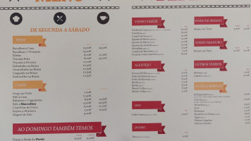 O Marcelino menu