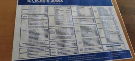 Plataforma Celeste Russa menu