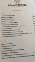 Quinta Dona Florinda menu