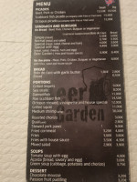The Beer Garden menu