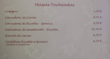 Grottino menu
