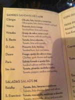 A Sandeira menu