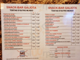 Galiota menu