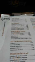 Sabores Com Alma menu