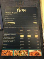 Snack Bar O Professor menu