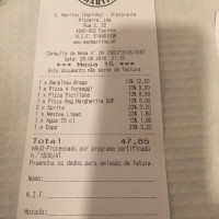 Pizzeria S. Martino Espinho menu