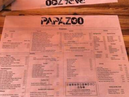 Papa Zoo menu