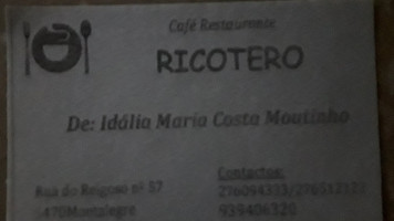 Ricotero menu