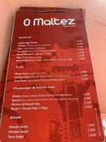 Cafe Promenade Maltez menu