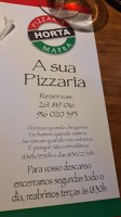 Pizzaria Horta menu