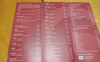 O Fondue menu