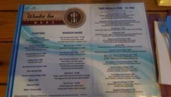 Wander Inn menu