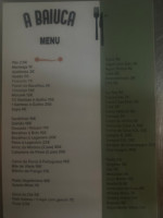 A Baiuca menu