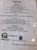 Quinta Da Cavada menu