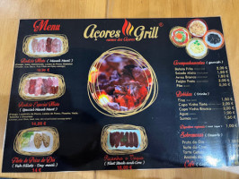 Acores Grill menu