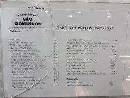 Bufete Sao Domingos menu