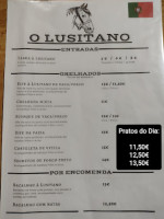 Lusitano menu