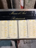 Museu D' Avo menu