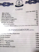 A Tina E Petisqueira menu