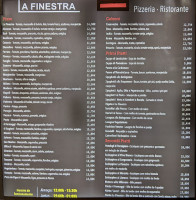 La Finestra menu