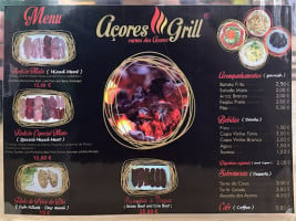 Acores Grill menu