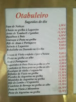 O Tabuleiro Pastelaria menu